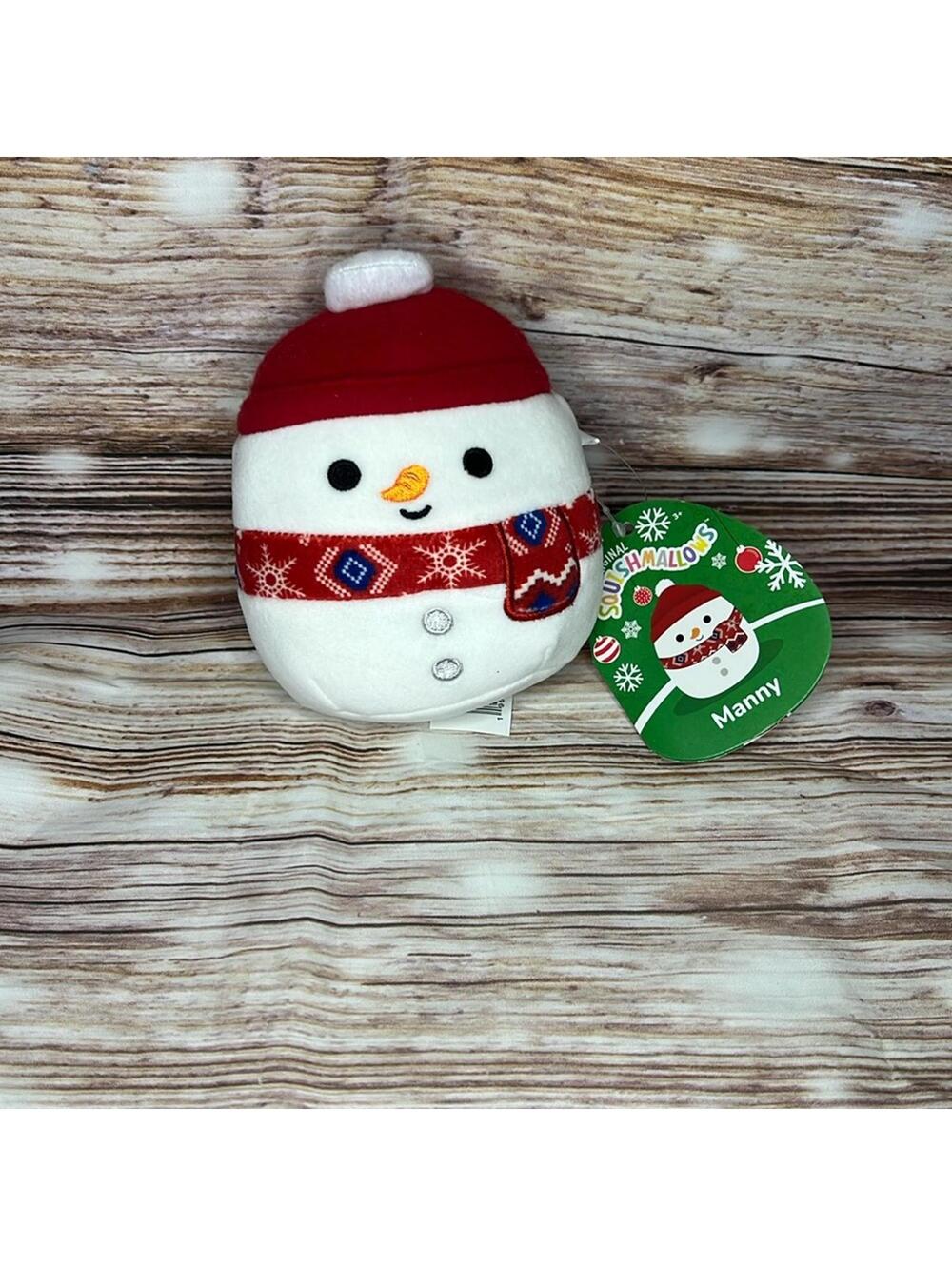 Christmas Holiday Squishmallow Plush MANNY 2023 KellyToy Snowman